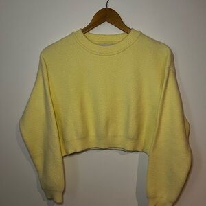Zara Soft Yellow Cropped Sweater